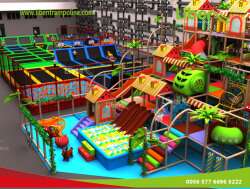 Professional Manufacturer Customized Large Indoor Playground With Trampoline Parts